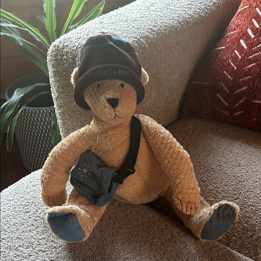 Vintage dELiA*s Brown and Blue Stuffed Teddy Bear